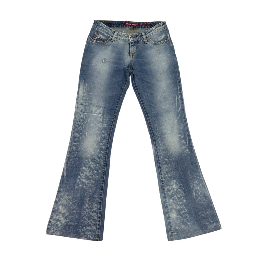 Vintage Y2K Miss Sixty Flare Jeans Womens Size‎ 26 Extra Low Rise Bell Bottom